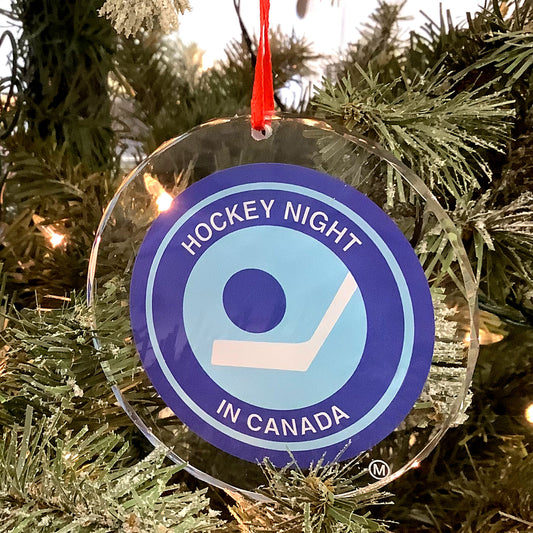 K9 Crystal Ornament - Hockey Night in Canada Retro logo