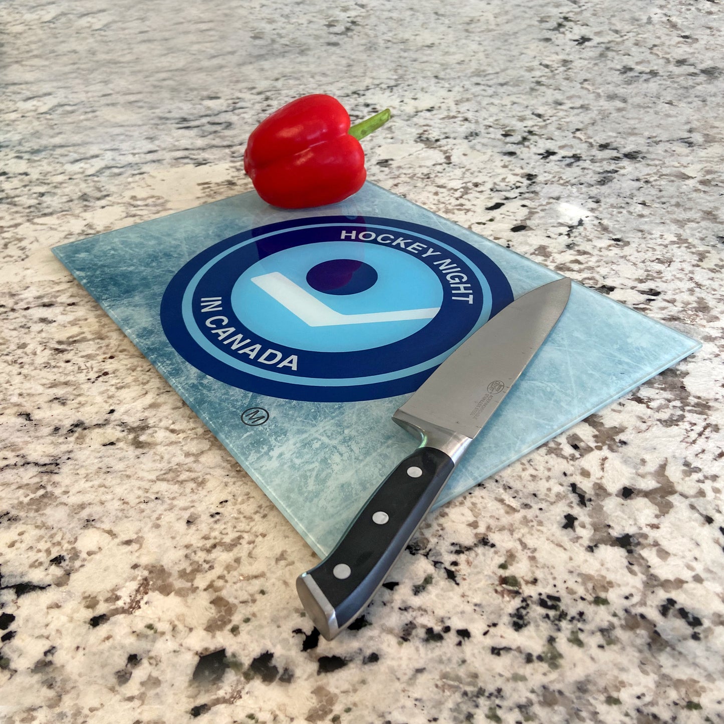 Tempered Glass Cutting Board - Hockey Night in Canada (Retro Logo)