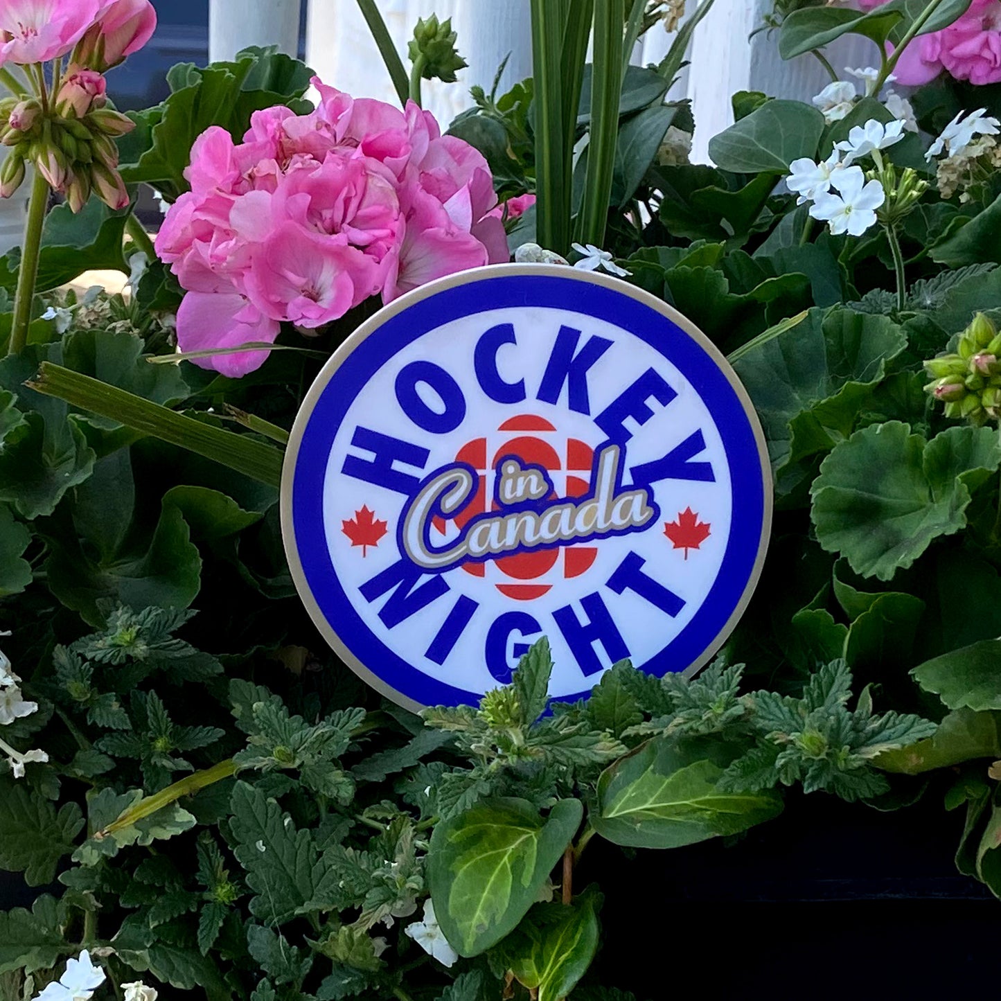 Round Garden Stake - Hockey Night in Canada