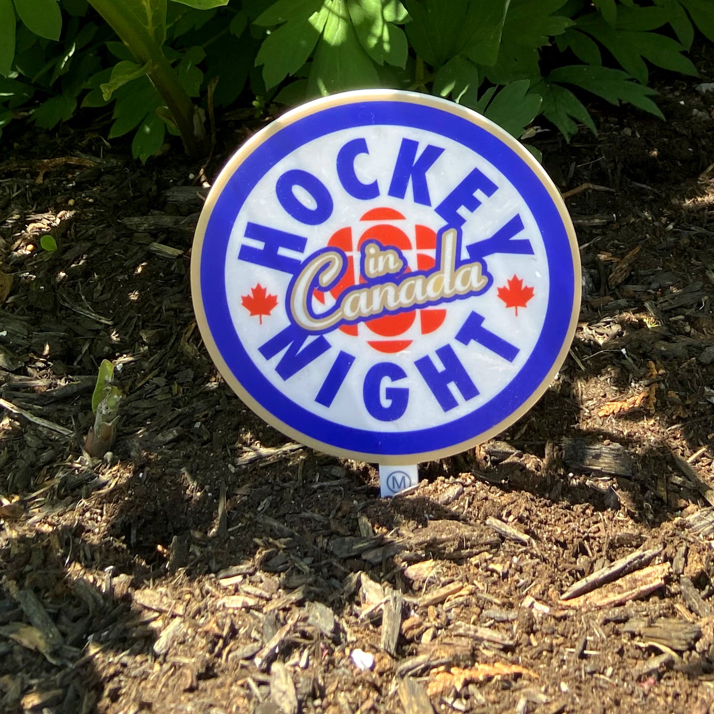 Round Garden Stake - Hockey Night in Canada