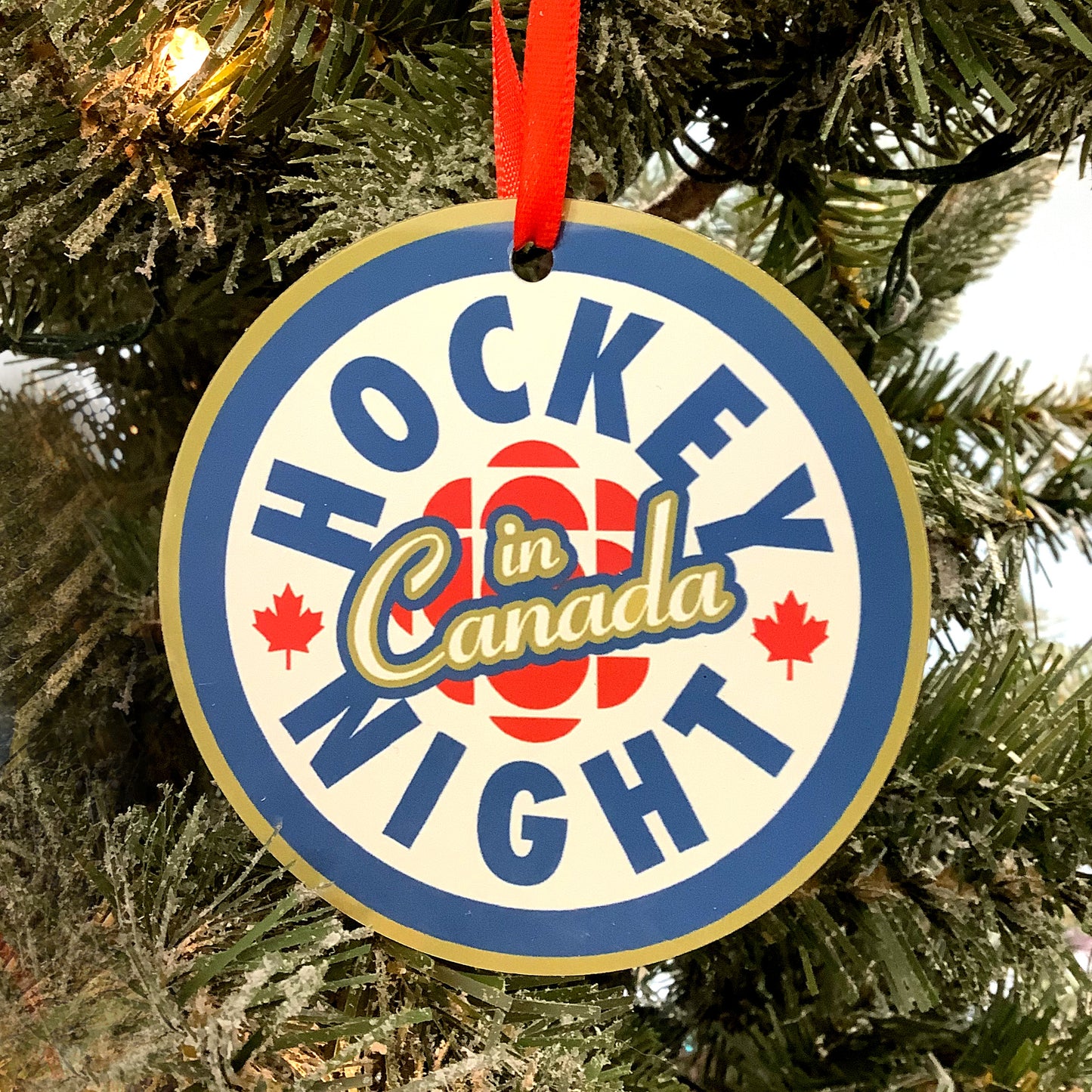 Personalized Hockey Night in Canada Ornament with New logo | Aluminum Ornament Double Sided