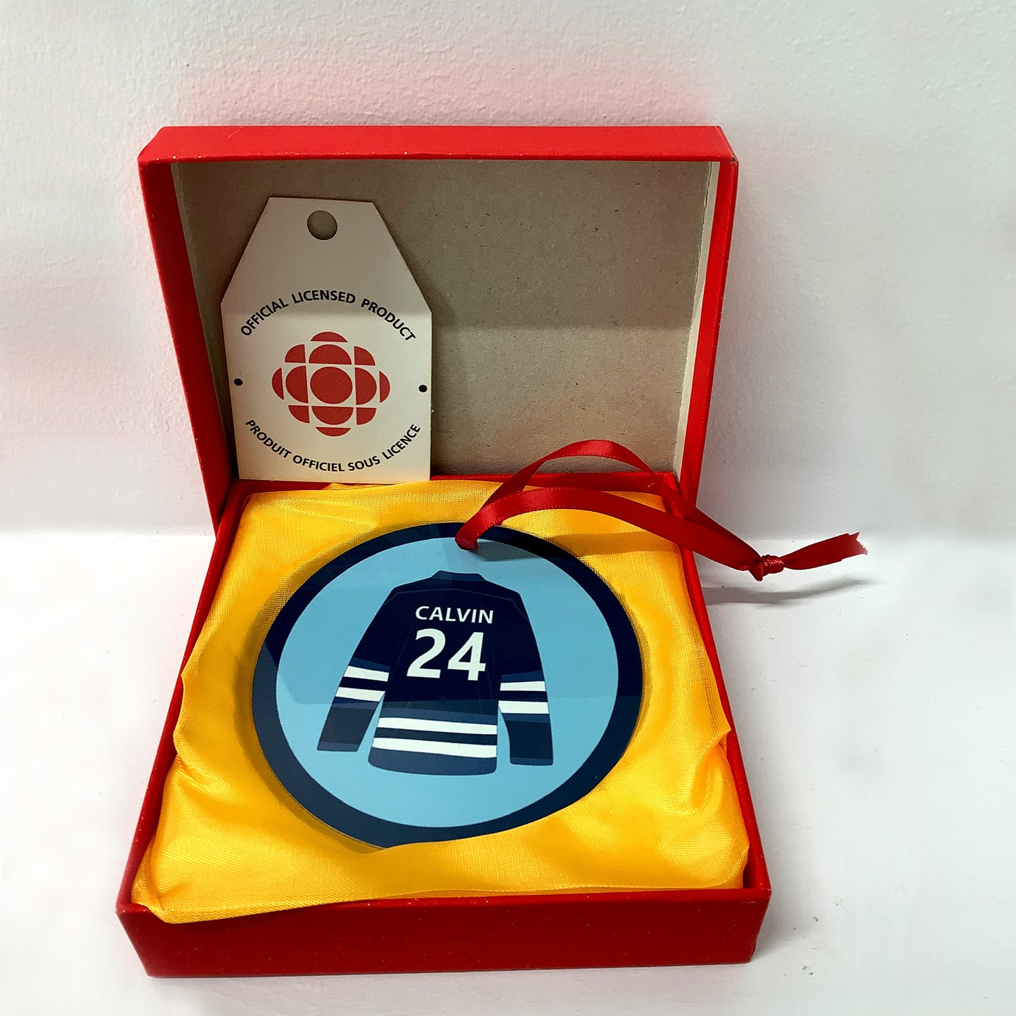Personalized Hockey Night in Canada Ornament with Retro logo | Aluminum Ornament Double Sided