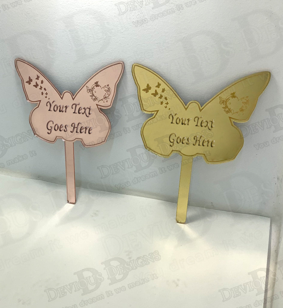 Cemetery Memorial Butterfly Stakes - Personalized