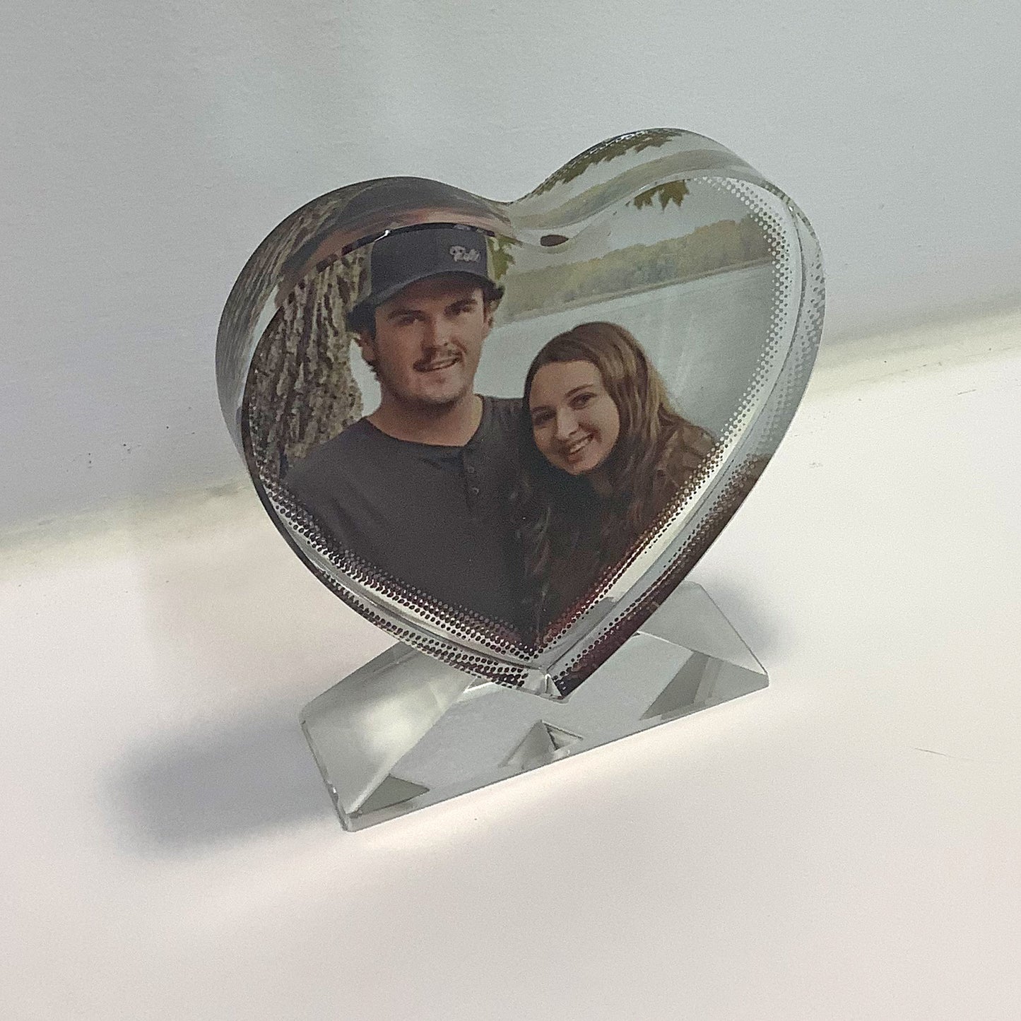 Crystal Heart Personalized Picture Frame