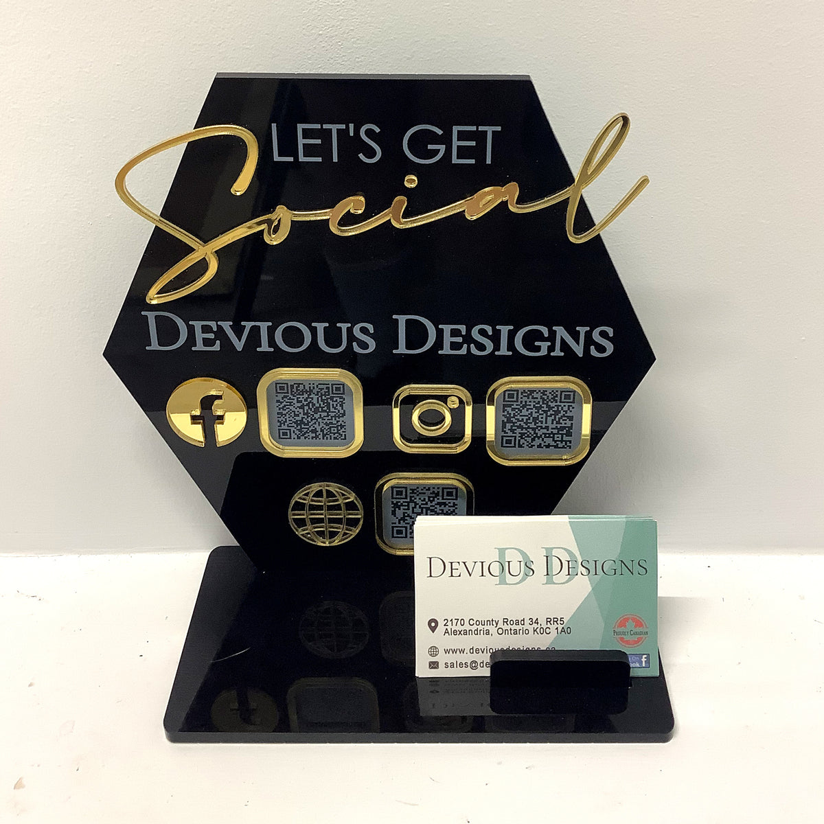 Let's Get Social QR Code Sign – Devious Designs