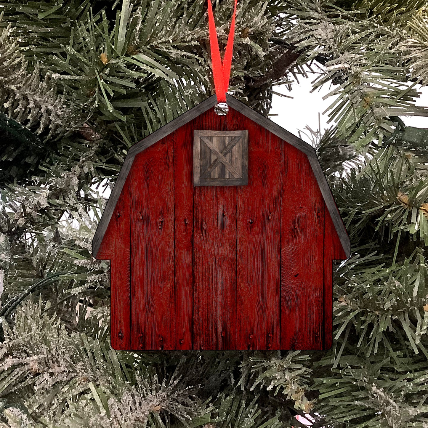 Ornament Red Barn Christmas 2022 Devious Designs
