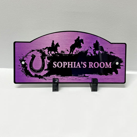 Equine Door Sign | Children Bedroom Door Sign | Personalized Name Sign | Athlete Sign | Bedroom Plaque | Sport Sign