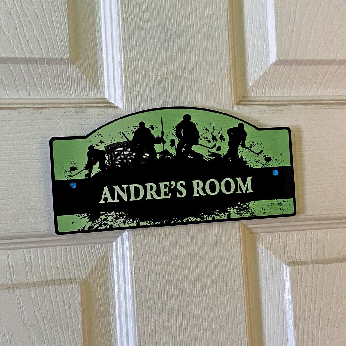 Hockey Door Sign | Children Bedroom Door Sign | Personalized Name Sign | Athlete Sign | Bedroom Plaque | Sport Sign
