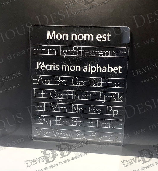 "J'écris mon alphabet" - French Tracing Board
