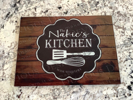 Tempered Glass Cutting Board - The -Family Name- Kitchen