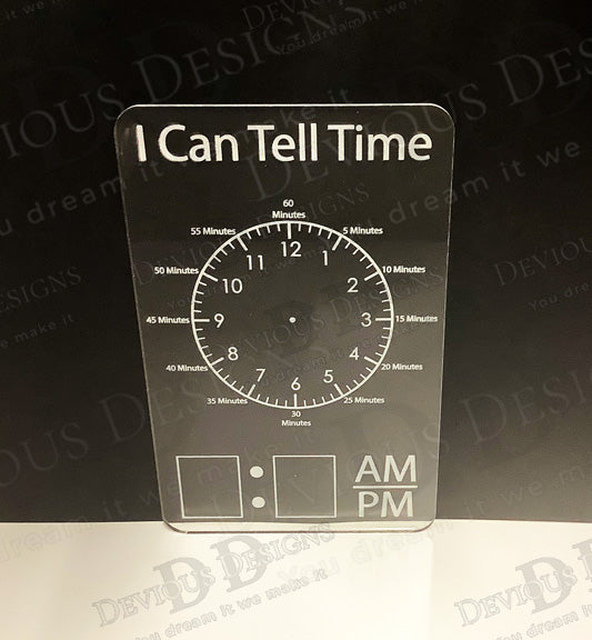 I Can Tell Time - Dry Erase Board